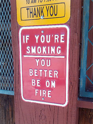 Funny Signs/Sign Boards Pictures » Funny Smoking Sign