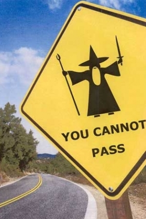 You can not pass from here
