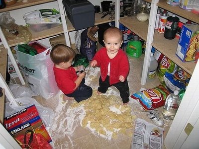 Cleaning the mess left by Mom