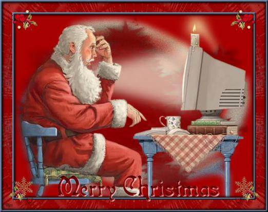 Santa And Computer