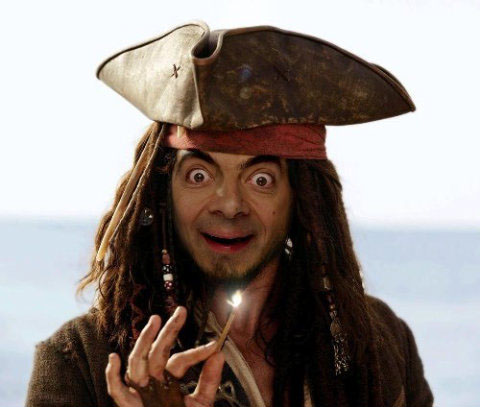 Mr Bean as Pirate