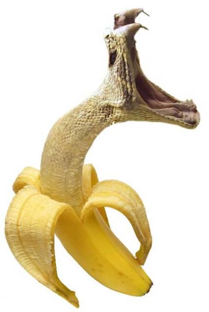 Banana with Snake Face