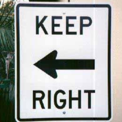 Keep right or left?