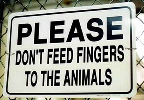Funny Sign Board at Zoo