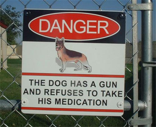 Funny Dog Warning