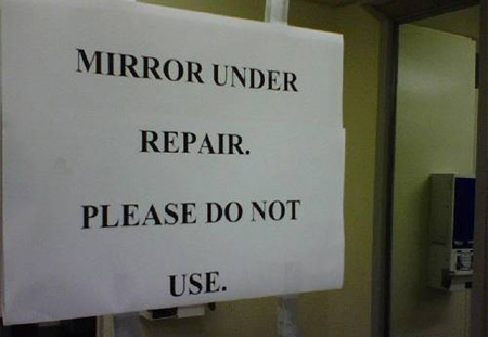 Mirror Under Repair