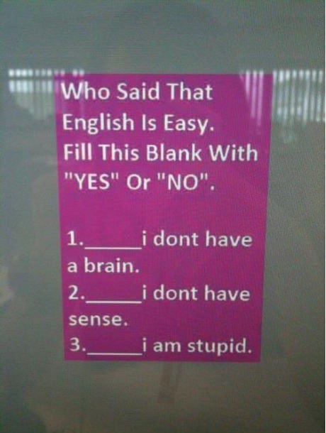 English not easy