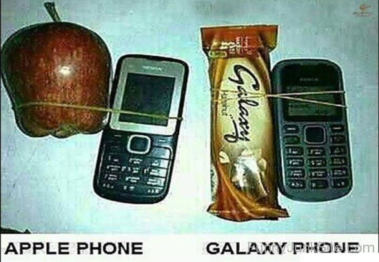 Apple Phone And Galaxy Phone