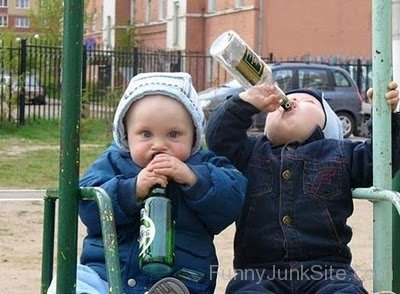 Babies In Drinking Mood