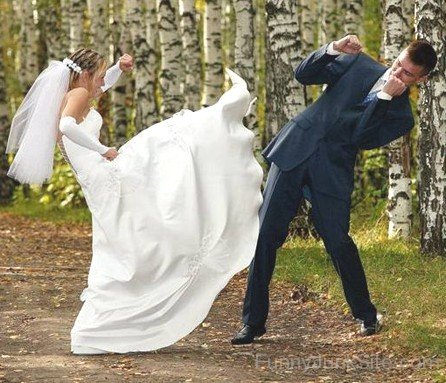 Fighting On Wedding