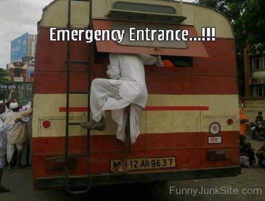 Bus India Funny Photo