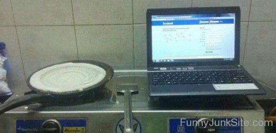 Facebook Using In Kitchen
