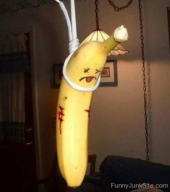 Funny Banana Sucide Photo