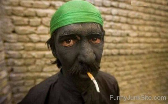 Funny Man Smoking A Cigarette