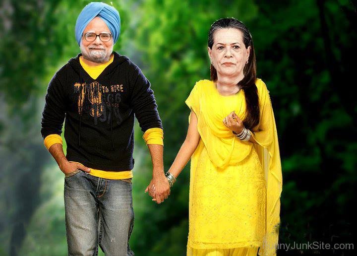 Funny Human Pictures » Funny Manmohan Singh & Sonia Gandhi