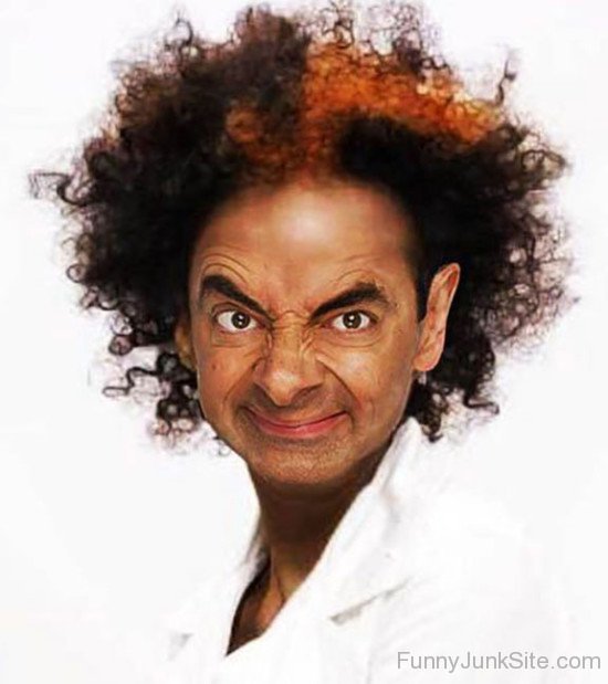 Funny Mr Bean Cool Hairstyle Picture