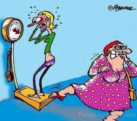 Weight Joke Cartoon Funny Photo