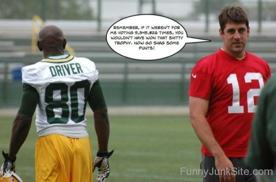 Funny Image OF Aaron Rodgers