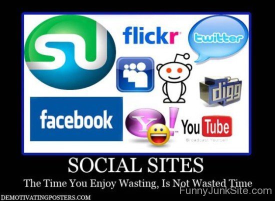 Social Sites Funny Poster