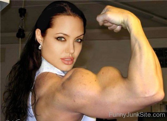 Big Biceps Of Angelina Jolie