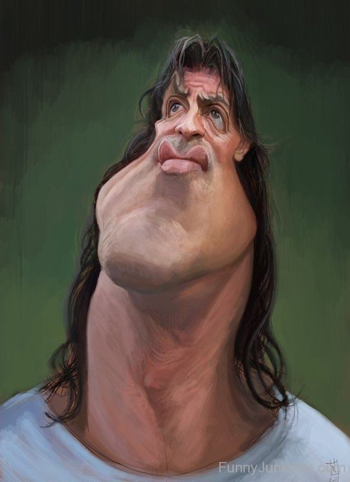 Funny Sylvester Stallone Cartoon Face