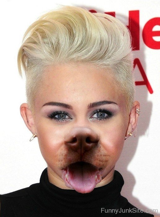 Miley Cyrus Dog Face