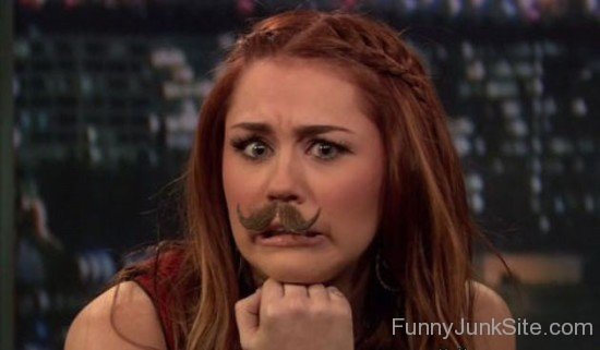 Miley Cyrus Funny Face Image