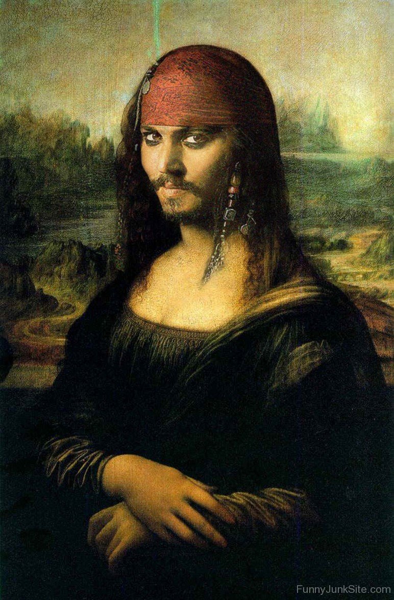 Funny Human Pictures Mona Lisa Jack Sparrow