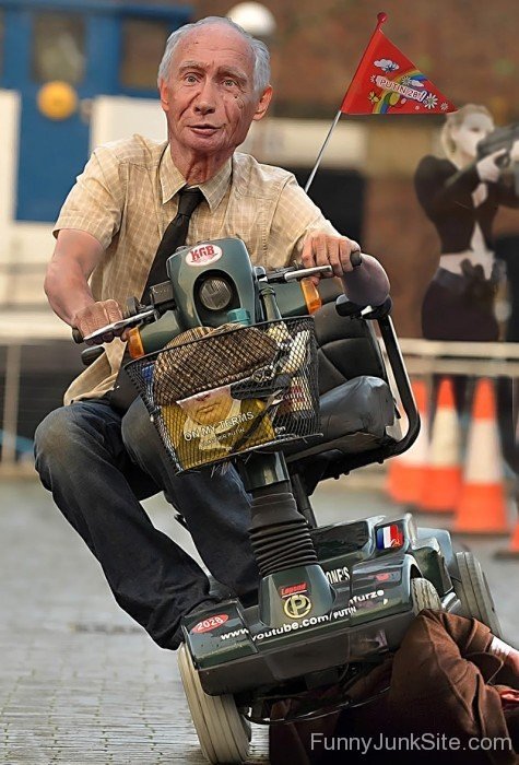 Old Vladimir Putin On Scooter