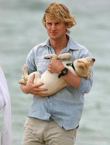 Owen Wilson With Dog