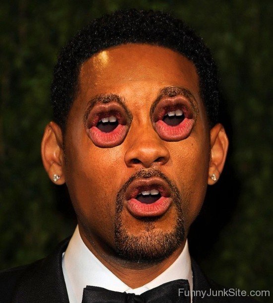 Will Smith With Mouth Eyes