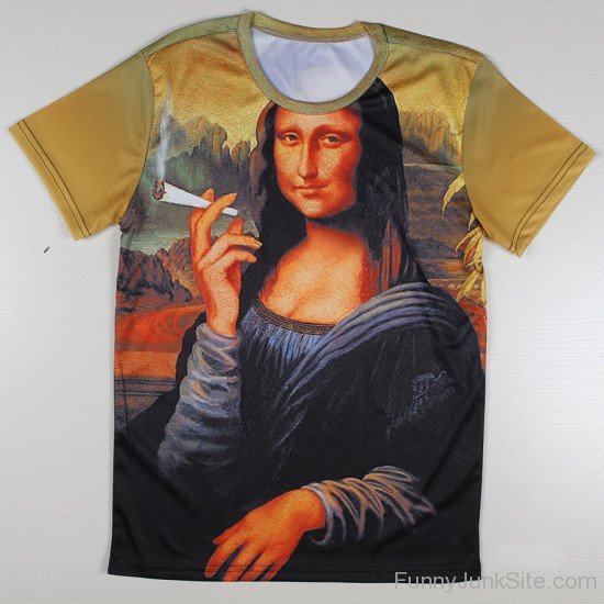 Funny Mona Lisa Printing T-shirts