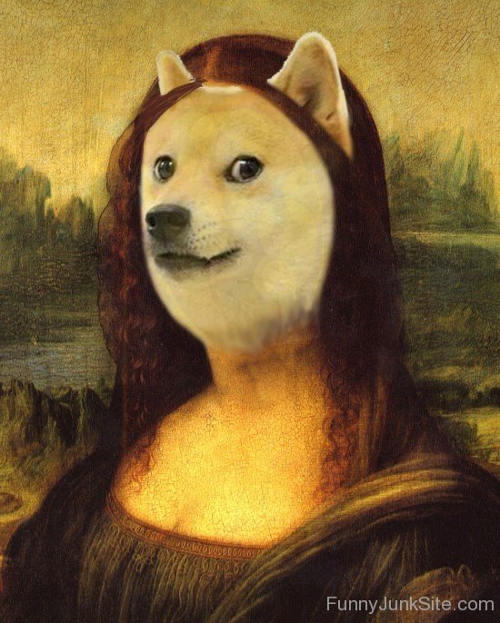 Mona Lisa Dog Face