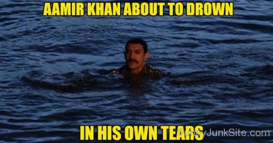 Aamir Khan About To Drown In His Own Tears