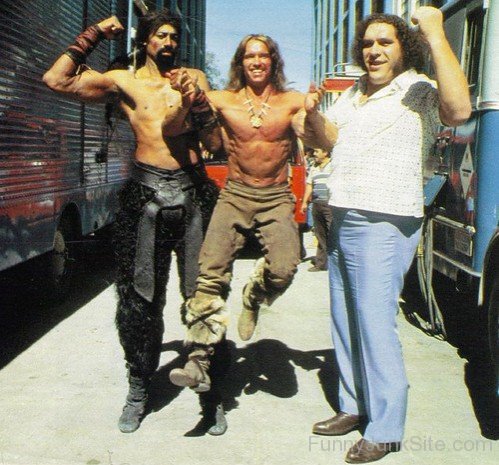 Arnold Enjoying With Friends