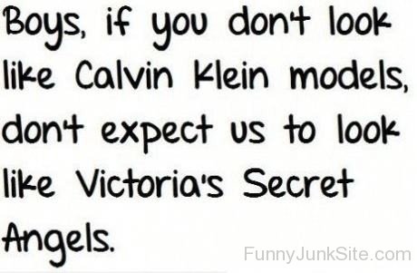 Boys,If You Don't Look Like Calvin Klein Models