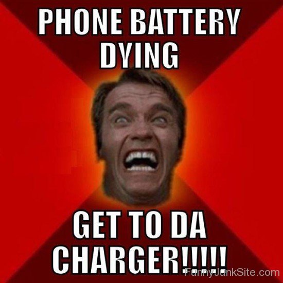 Funny Arnold Schwarzenegger » Phone Battery Dying