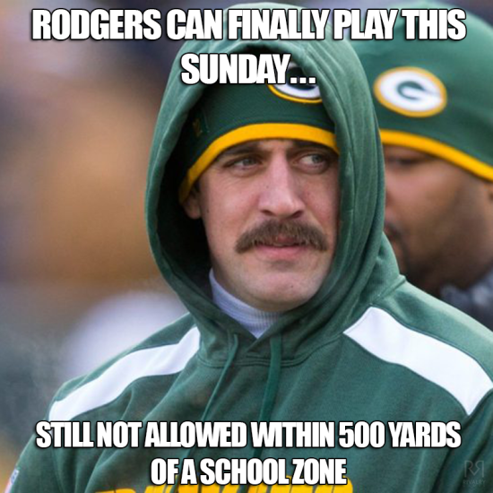 Rodgers Can Finally Play This Sunday