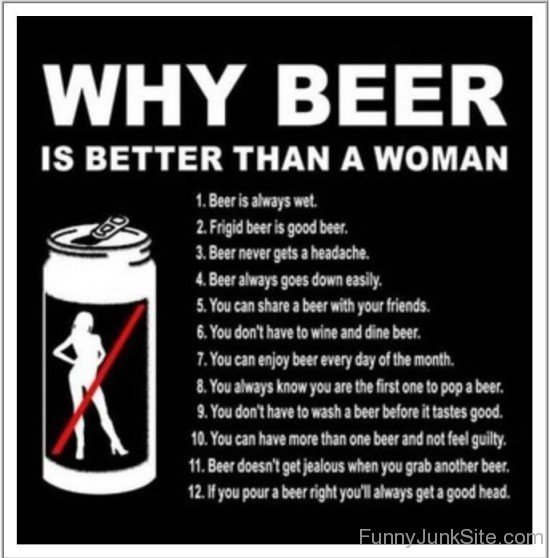 Why Beer Is Better Than A Woman