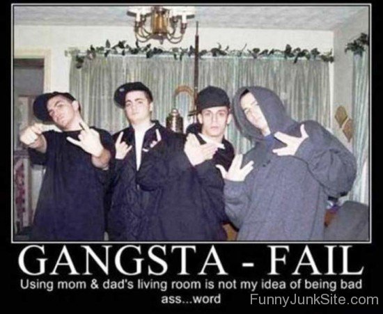 Gangsta Fail Using Mom And Dad's Living Room-wm408