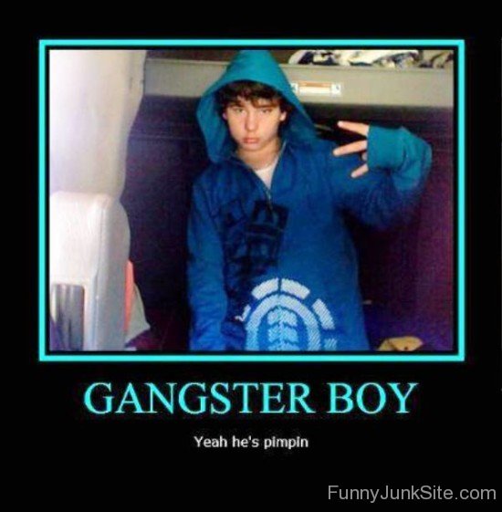 Gangster Boy Yeah He's Pimpin-wm417