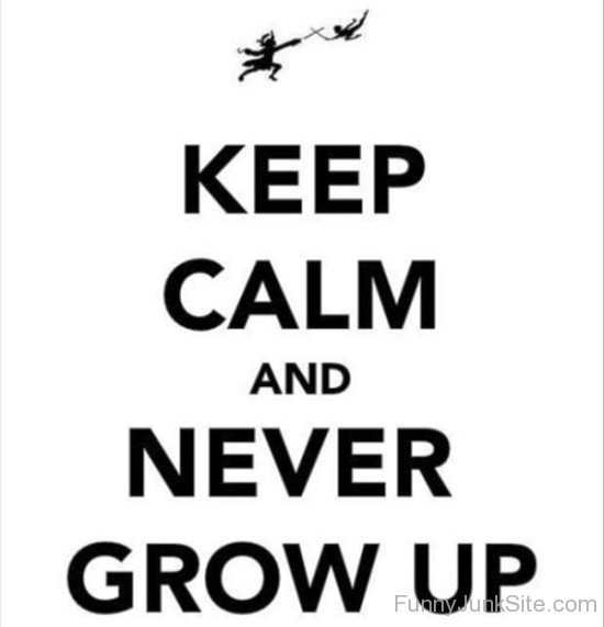 Keep Calm And Never Grow Up-bt938