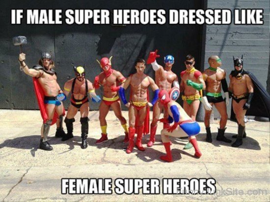 If Male Super Heroes Dressed Like-teq130