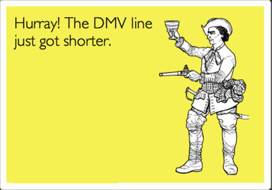 Hurray The Dmv Line Just Got-qgm909